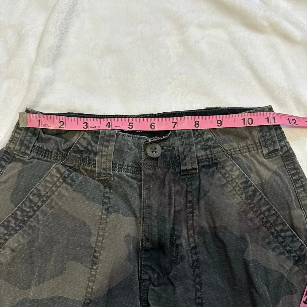 Arizona Jean Co Boys‎ Camo Cargo Pants Size 8 Regular Dark Camouflage Ripstop